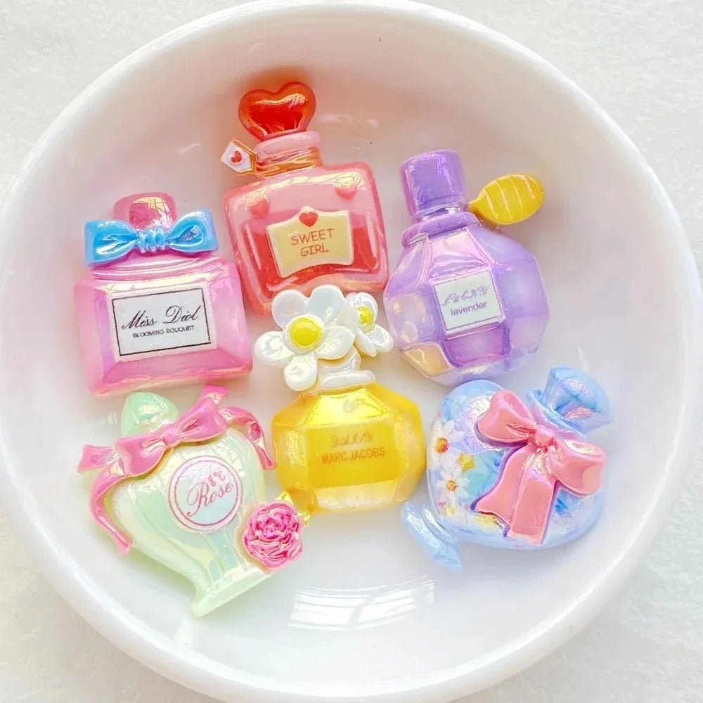 6 Bouteilles de Parfum en Résine | Série Cartoon, Thème Musical - DIY Bijoux, Décoration KAWAHIP Charms - KAWAII FAVIE