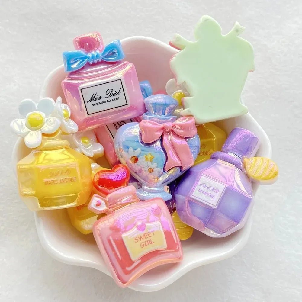 6 Bouteilles de Parfum en Résine | Série Cartoon, Thème Musical - DIY Bijoux, Décoration KAWAHIP Charms - KAWAII FAVIE