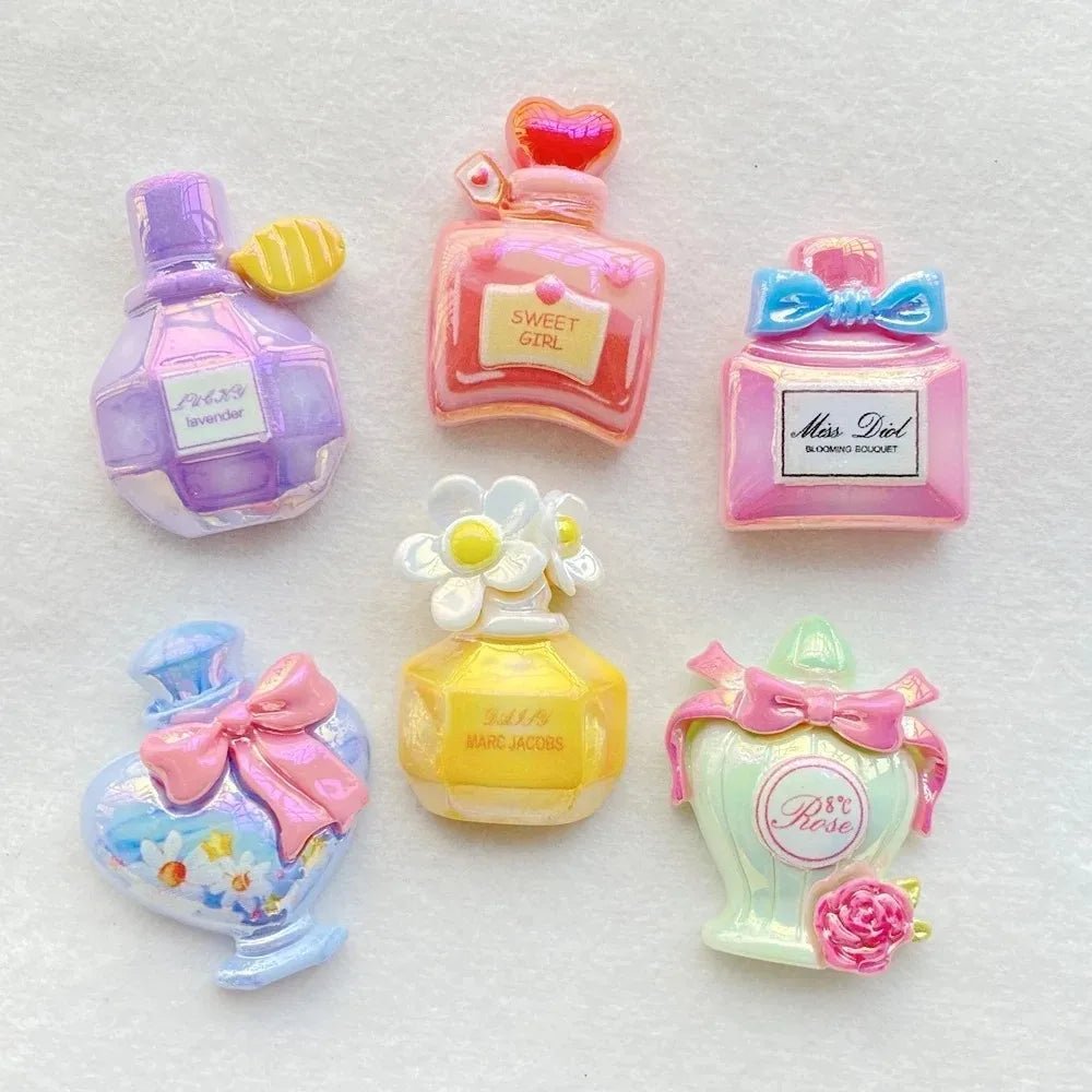 6 Bouteilles de Parfum en Résine | Série Cartoon, Thème Musical - DIY Bijoux, Décoration KAWAHIP Charms - KAWAII FAVIE