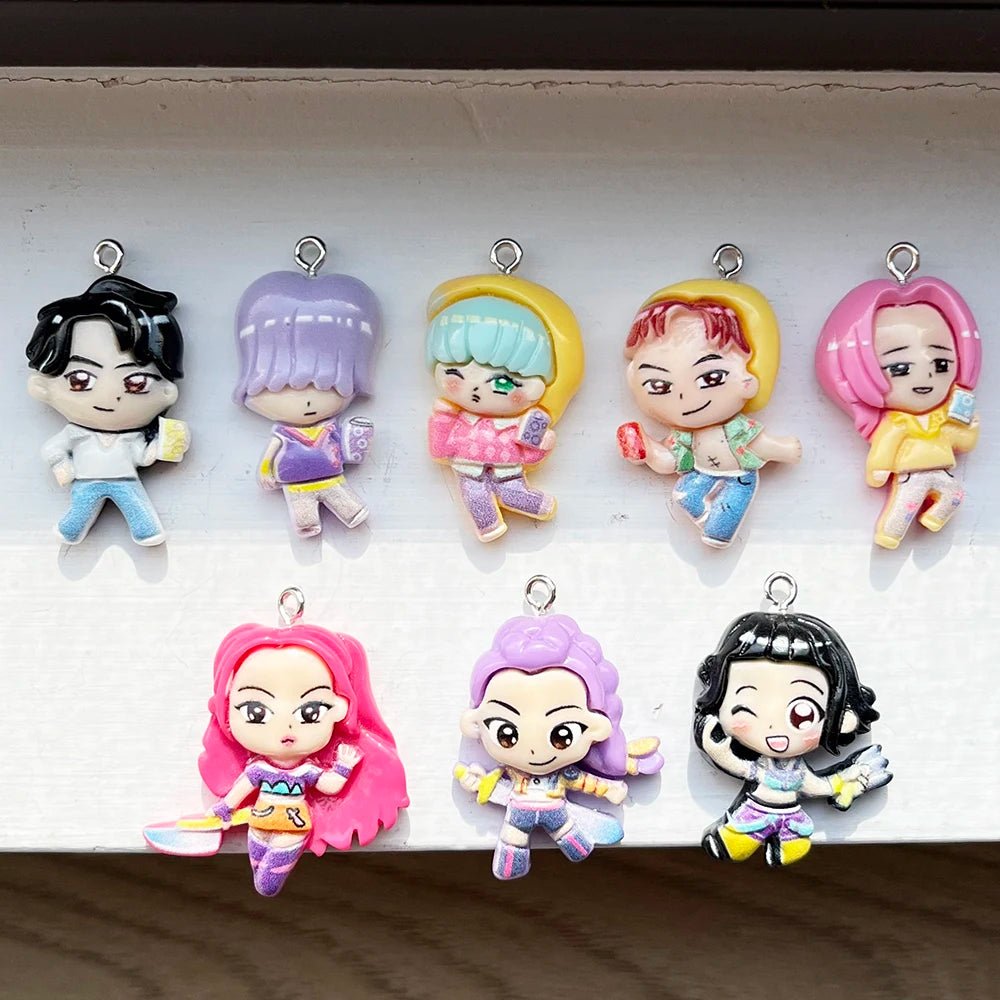 8 Pendentifs en Résine KPOP Demon Hunter | Hantise - Accessoires Métal pour Bijoux DIY (Bracelet, Collier) KAWAHIP Charms - KAWAII FAVIE