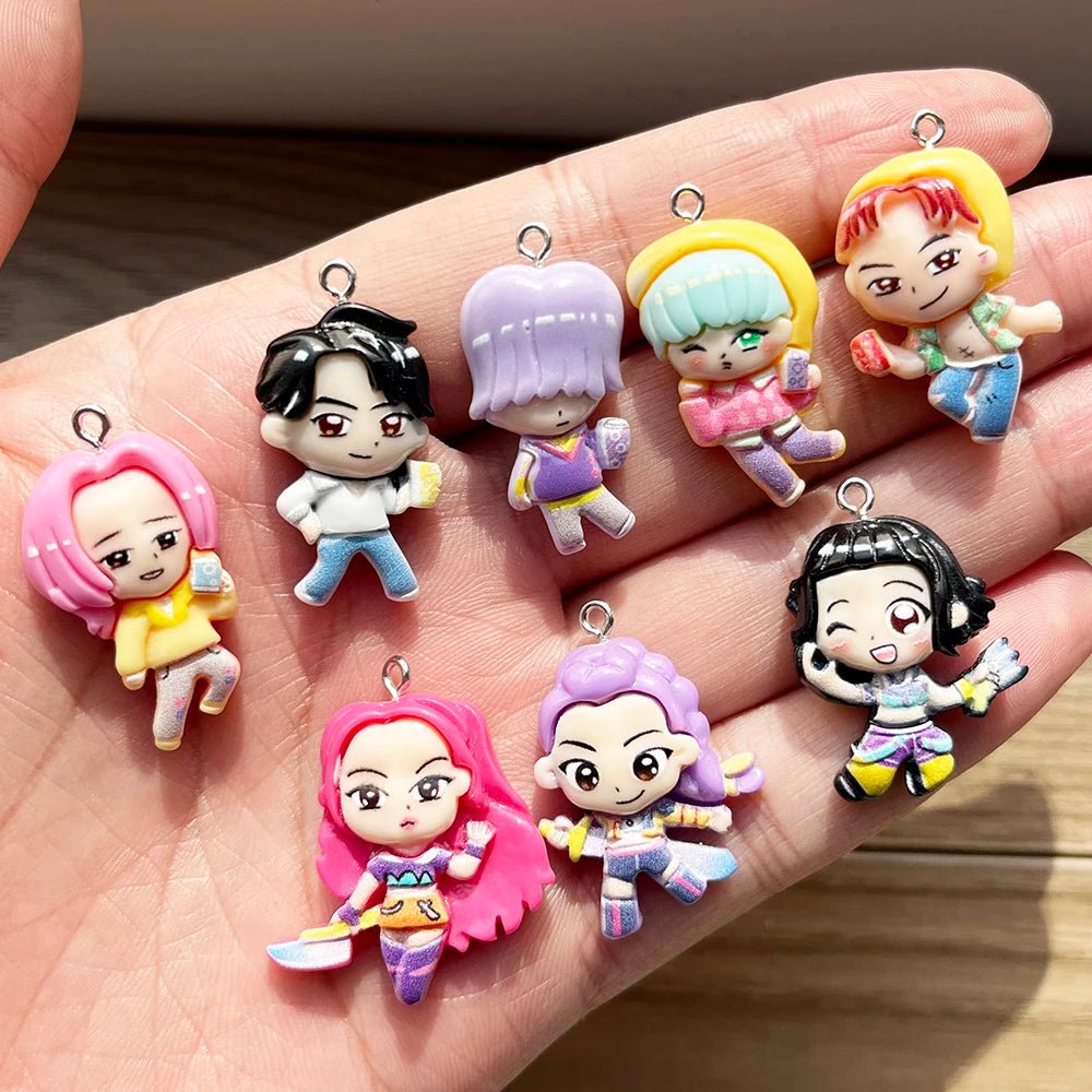 8 Pendentifs en Résine KPOP Demon Hunter | Hantise - Accessoires Métal pour Bijoux DIY (Bracelet, Collier) KAWAHIP Charms - KAWAII FAVIE