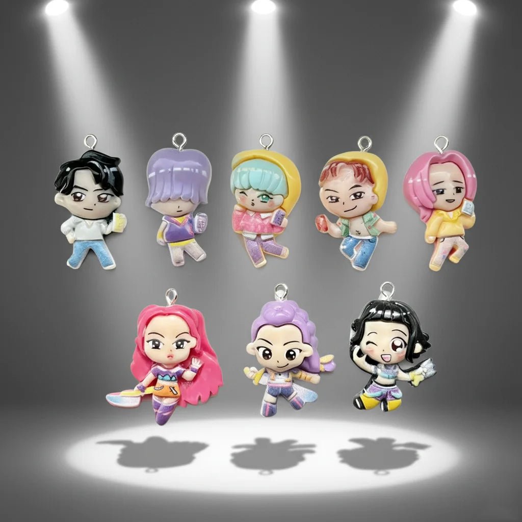 8 Pendentifs en Résine KPOP Demon Hunter | Hantise - Accessoires Métal pour Bijoux DIY (Bracelet, Collier) KAWAHIP Charms - KAWAII FAVIE