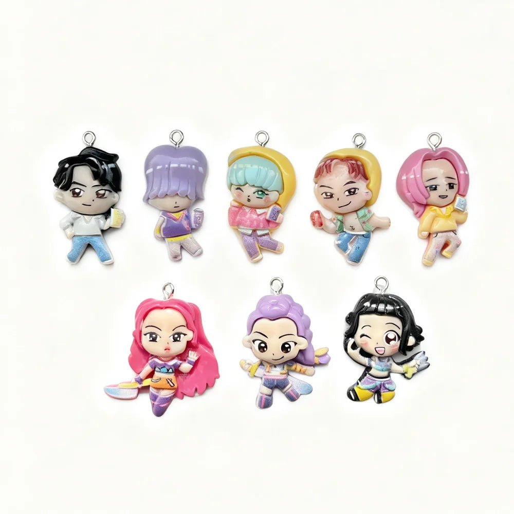 8 Pendentifs en Résine KPOP Demon Hunter | Hantise - Accessoires Métal pour Bijoux DIY (Bracelet, Collier) KAWAHIP Charms - KAWAII FAVIE
