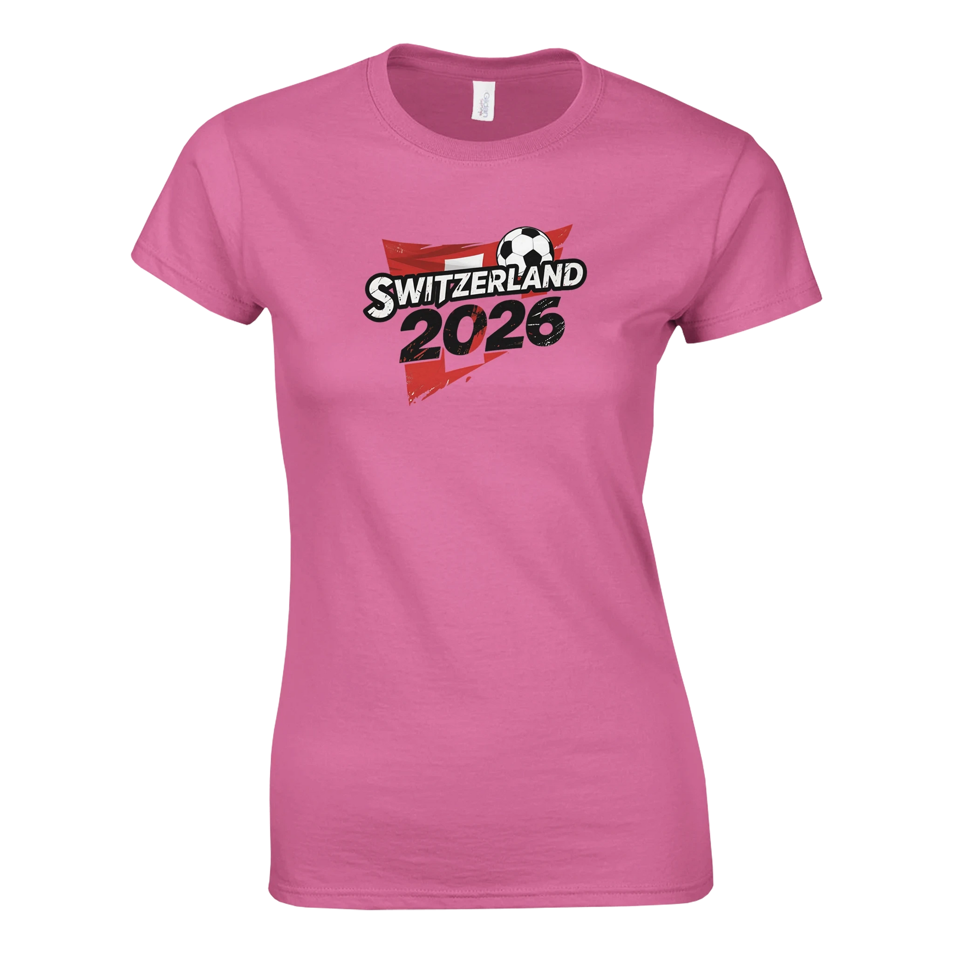T-shirt Suisse 2026 - Design Coupe du Monde Football | Maillot Supporters Sélection Nationale Femme - Style Urbain & Grunge