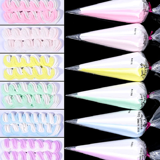 Colle Crème KAWAHIP poche à douille Deux Couleurs - Matériaux pour Coque de Téléphone DIY 100g - Simulation de Crème Decoden avec Douille pour Fabrication de Bijoux