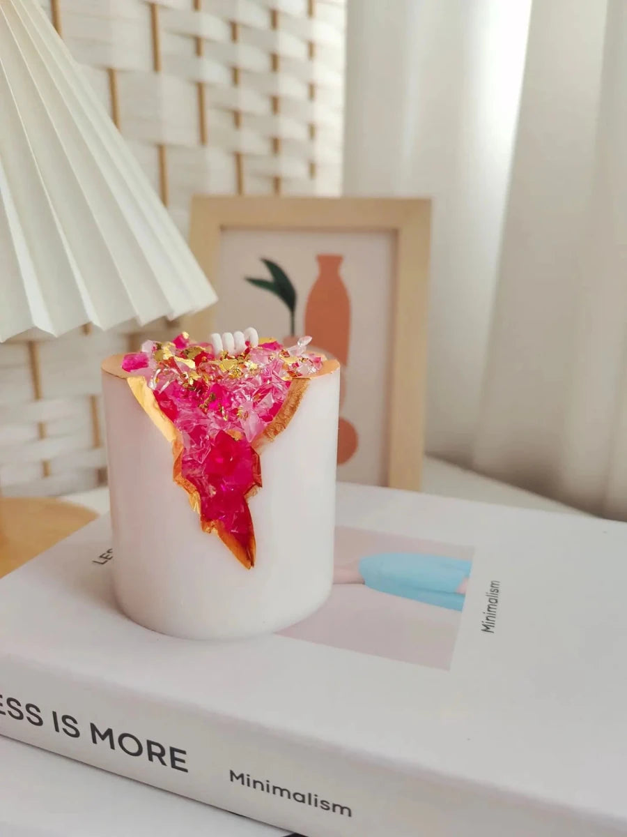 Bougie Aromatique Cristal Ore en Cire de Gel - Décoration de Table et Cadeau Créatif pour Salon bougie - KAWAII FAVIE