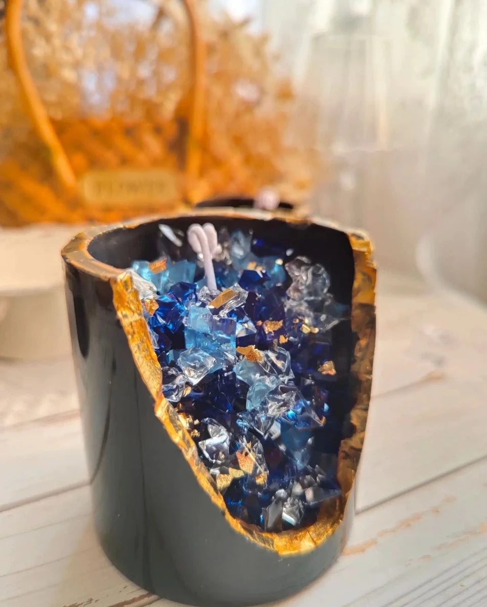 Bougie Aromatique Cristal Ore en Cire de Gel - Décoration de Table et Cadeau Créatif pour Salon bougie - KAWAII FAVIE
