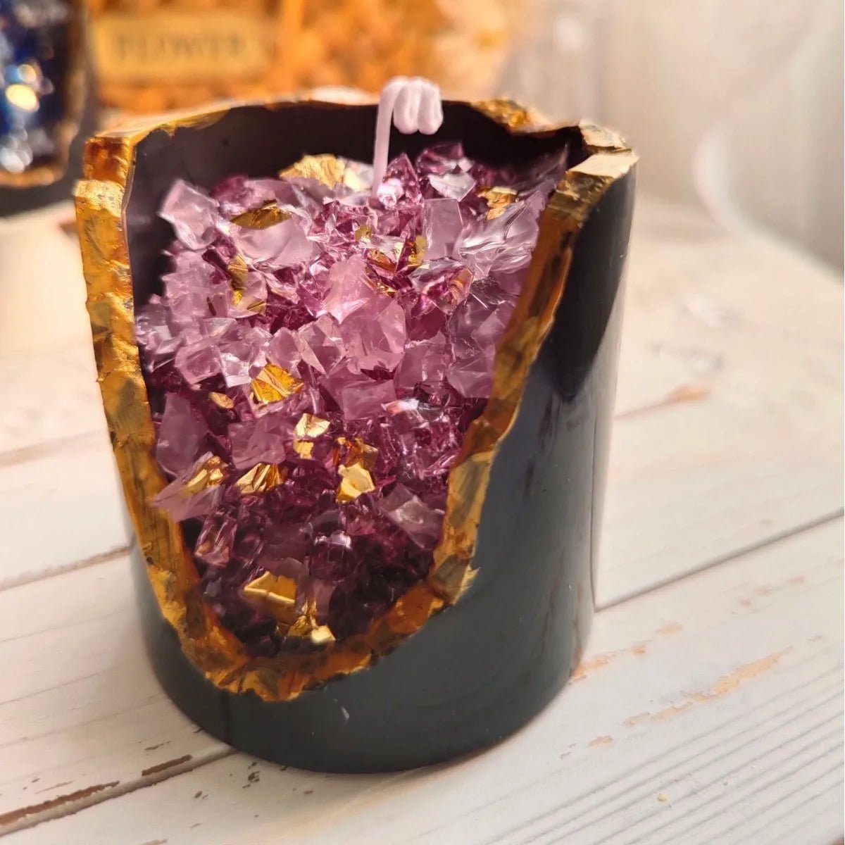 Bougie Aromatique Cristal Ore en Cire de Gel - Décoration de Table et Cadeau Créatif pour Salon bougie - KAWAII FAVIE