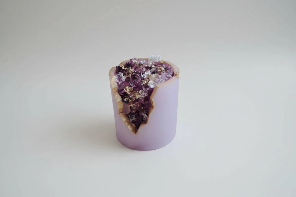 Bougie Aromatique Cristal Ore en Cire de Gel - Décoration de Table et Cadeau Créatif pour Salon bougie - KAWAII FAVIE