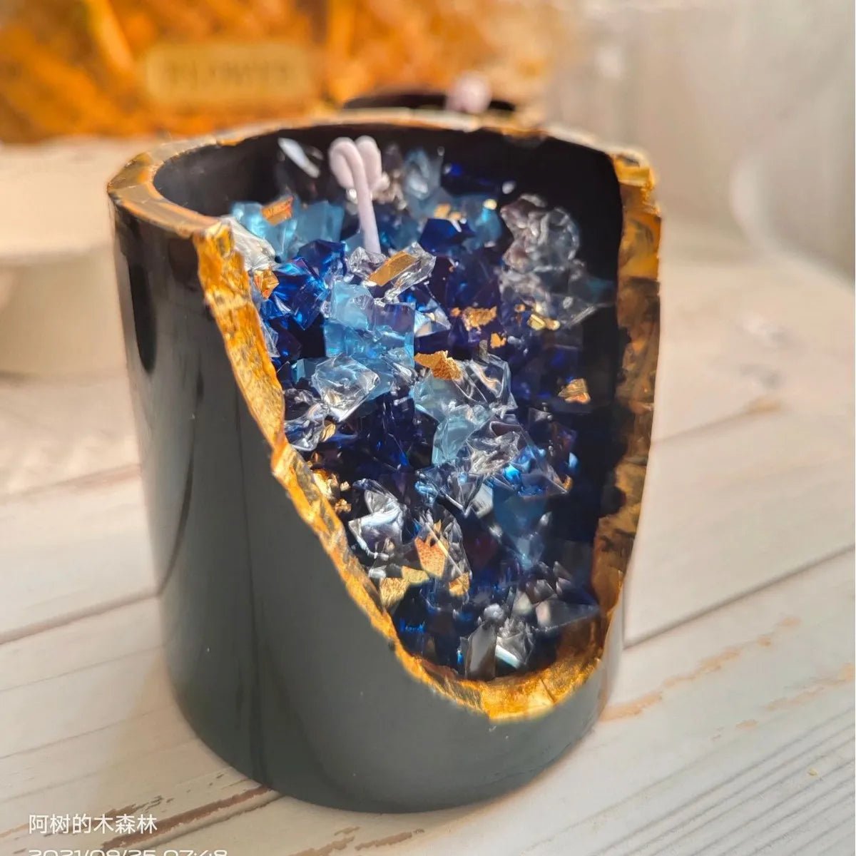 Bougie Aromatique Cristal Ore en Cire de Gel - Décoration de Table et Cadeau Créatif pour Salon bougie - KAWAII FAVIE