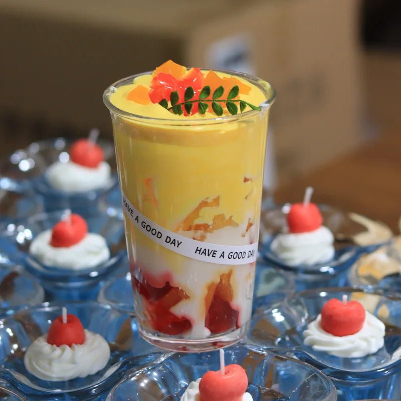 Bougies Parfumées Artisanales en Forme de Thé au Lait | Création Mignonne aux Couleurs Vives - Décoration & Ambiance Douce bougie - KAWAII FAVIE