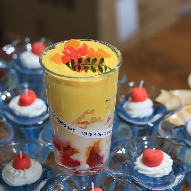 Bougies Parfumées Artisanales en Forme de Thé au Lait | Création Mignonne aux Couleurs Vives - Décoration & Ambiance Douce bougie - KAWAII FAVIE