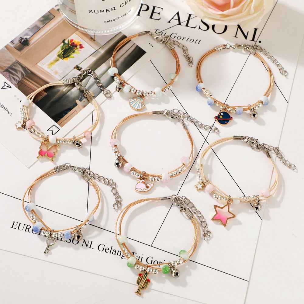 Bracelet Couple en Céramique avec Charme Cœur | Symbole d'Amour - 7 Styles au Choix Bracelet - KAWAII FAVIE