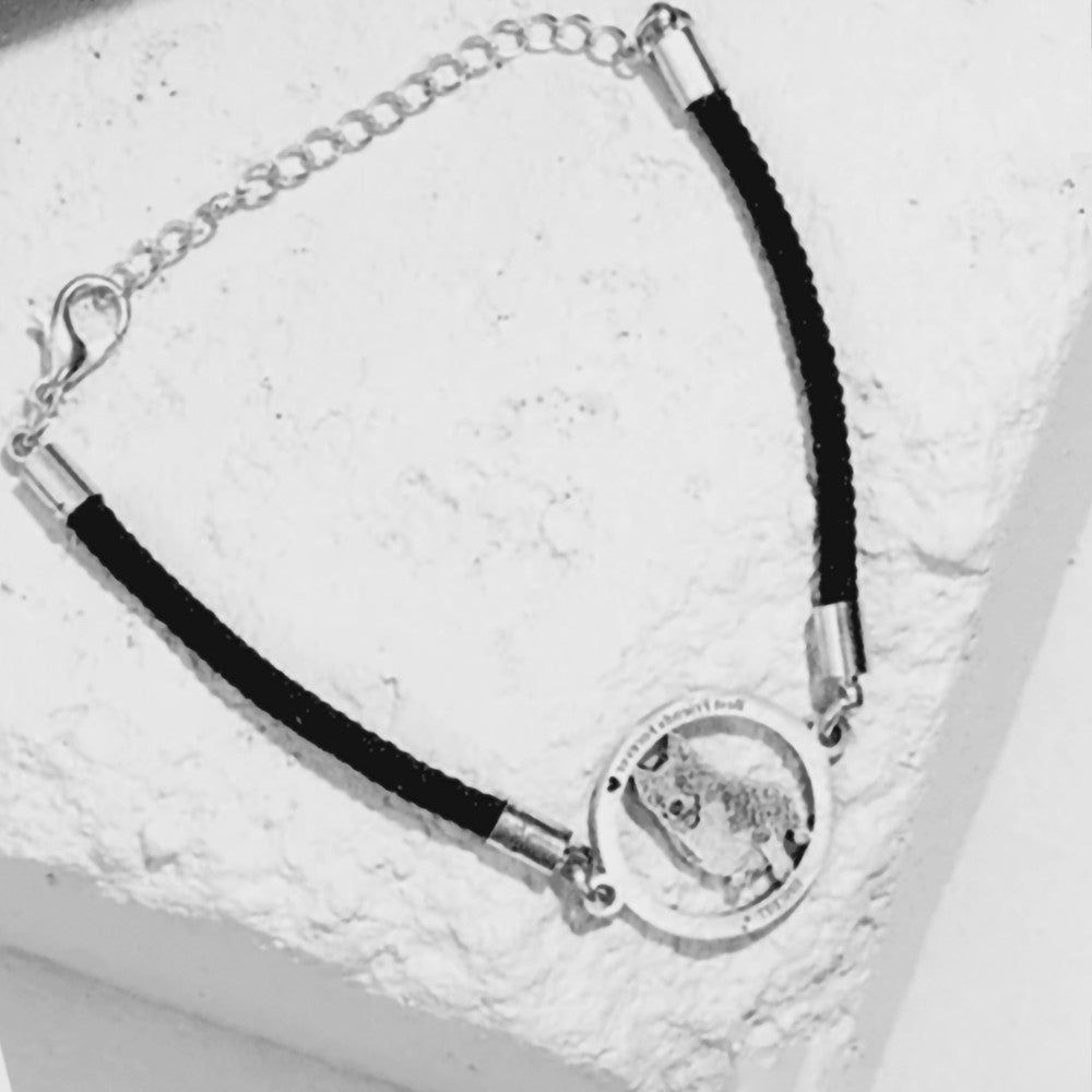 Bracelet Mémoire Photo de Compagnon | Pendentif Personnalisé pour Chien, Chat - Ajustable en Acier Inoxydable Bracelet - KAWAII FAVIE