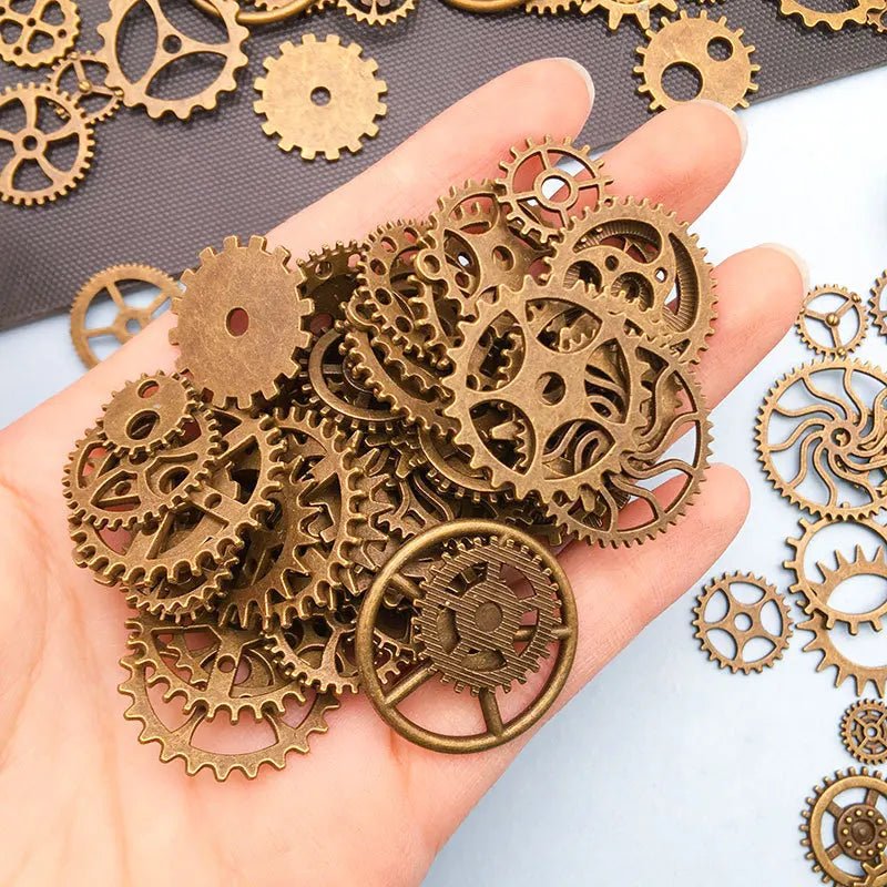 Breloques Engrenages Steampunk en Alliage de Zinc | 50g Mélange de Couleurs & Tailles pour DIY Bijoux - KAWAHIP Charms - KAWAII FAVIE