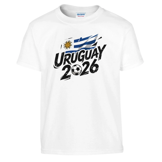 T-shirt Uruguay 2026 - Design Coupe du Monde Football | Maillot Supporters Sélection Nationale pour enfant
