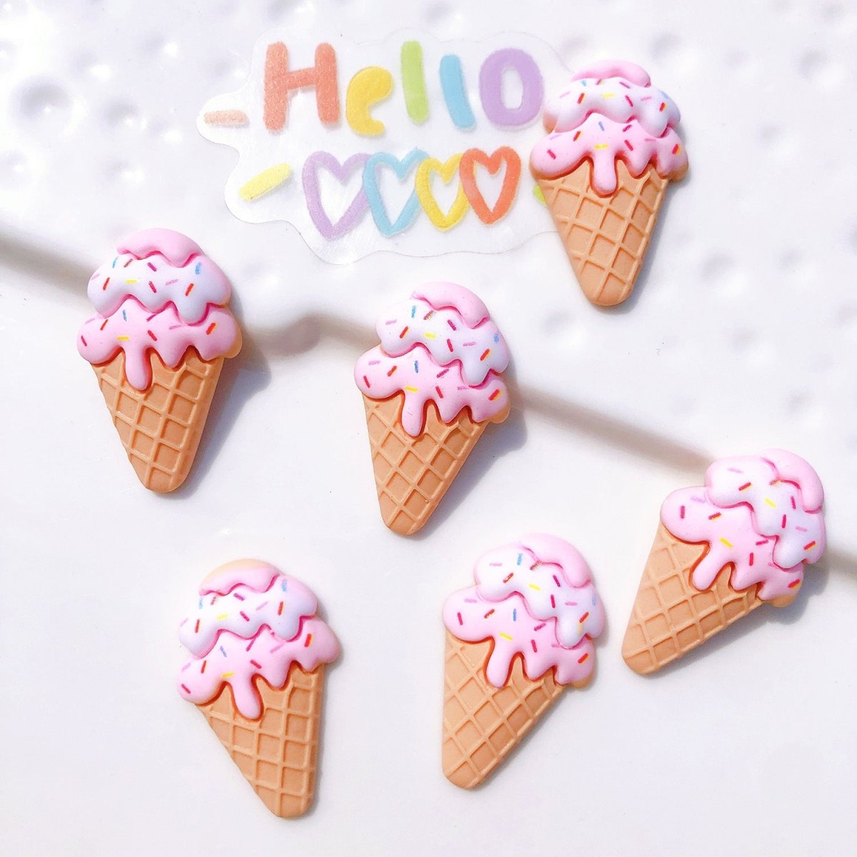 Charmes DIY Coque Téléphone Crème Gel 5pcs - Décor Nourriture Mignon KAWAHIP- KAWAII FAVIE