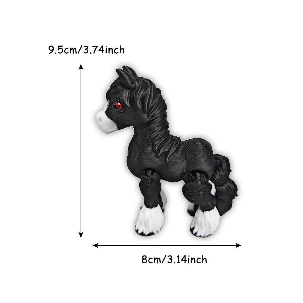 Cheval Articulé Miniature | Jouet Anti - Stress & Décoration Bureau - Impression 3D PLA Jouet 3D - KAWAII FAVIE