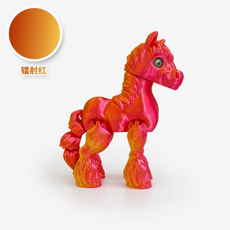 Cheval Articulé Miniature | Jouet Anti - Stress & Décoration Bureau - Impression 3D PLA Jouet 3D - KAWAII FAVIE