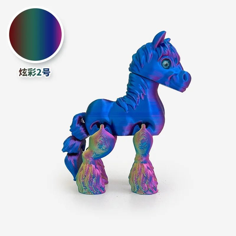 Cheval Articulé Miniature | Jouet Anti - Stress & Décoration Bureau - Impression 3D PLA Jouet 3D - KAWAII FAVIE