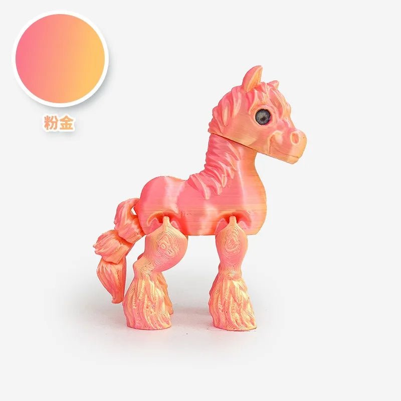 Cheval Articulé Miniature | Jouet Anti - Stress & Décoration Bureau - Impression 3D PLA Jouet 3D - KAWAII FAVIE