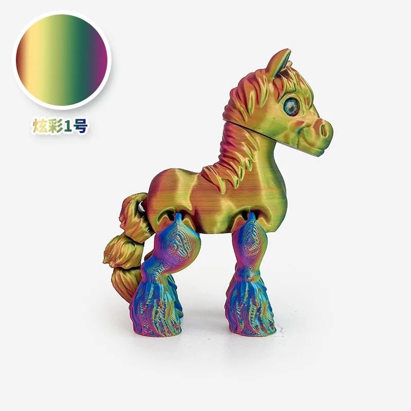 Cheval Articulé Miniature | Jouet Anti - Stress & Décoration Bureau - Impression 3D PLA Jouet 3D - KAWAII FAVIE