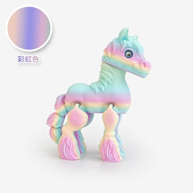 Cheval Articulé Miniature | Jouet Anti - Stress & Décoration Bureau - Impression 3D PLA Jouet 3D - KAWAII FAVIE