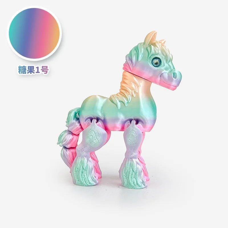 Cheval Articulé Miniature | Jouet Anti - Stress & Décoration Bureau - Impression 3D PLA Jouet 3D - KAWAII FAVIE