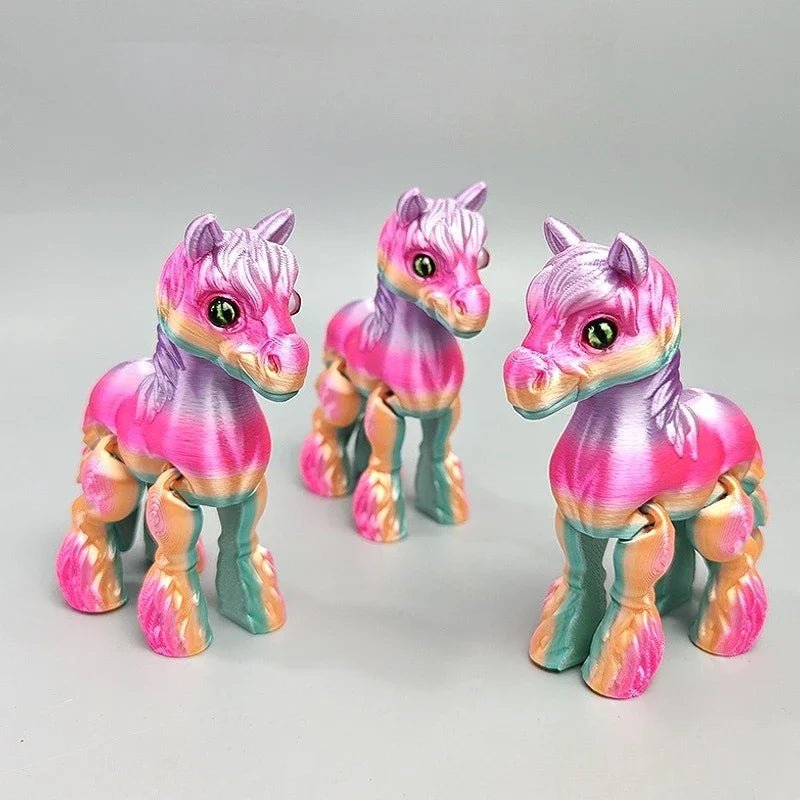 Cheval Articulé Miniature | Jouet Anti - Stress & Décoration Bureau - Impression 3D PLA Jouet 3D - KAWAII FAVIE
