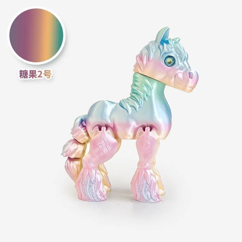 Cheval Articulé Miniature | Jouet Anti - Stress & Décoration Bureau - Impression 3D PLA Jouet 3D - KAWAII FAVIE