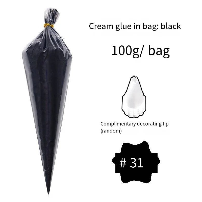 Colle Crème KAWAHIP poche à douille couleurs - 100g KAWAHIP noir - KAWAII FAVIE