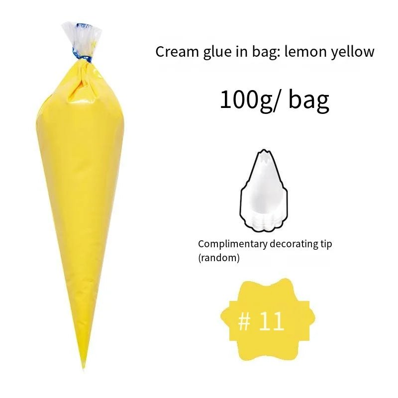 Colle Crème KAWAHIP poche à douille couleurs - 100g KAWAHIP jaune - KAWAII FAVIE