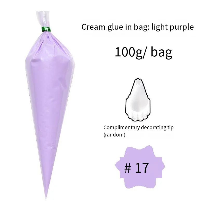 Colle Crème KAWAHIP poche à douille couleurs - 100g KAWAHIP mauve - KAWAII FAVIE