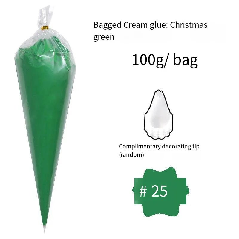 Colle Crème KAWAHIP poche à douille couleurs - 100g KAWAHIP vert- KAWAII FAVIE