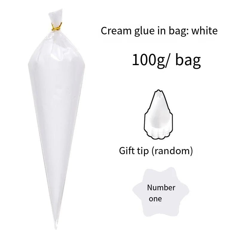 Colle Crème KAWAHIP poche à douille couleurs - 100g KAWAHIP blanc - KAWAII FAVIE