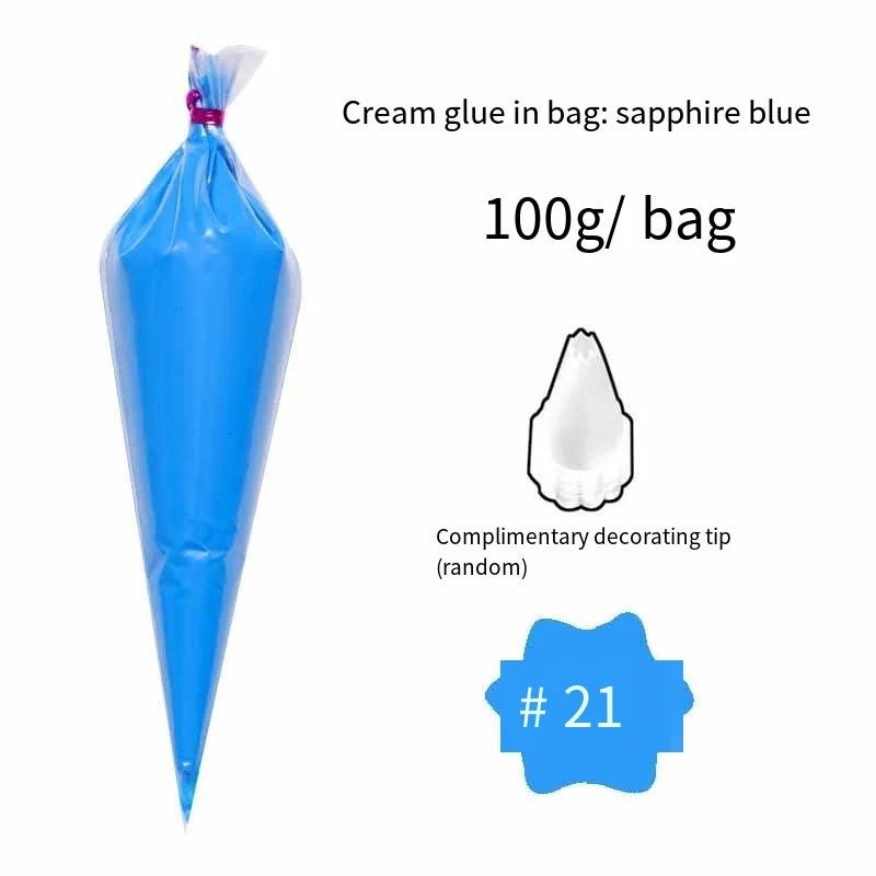 Colle Crème KAWAHIP poche à douille couleurs bleu - 100g KAWAHIP - KAWAII FAVIE