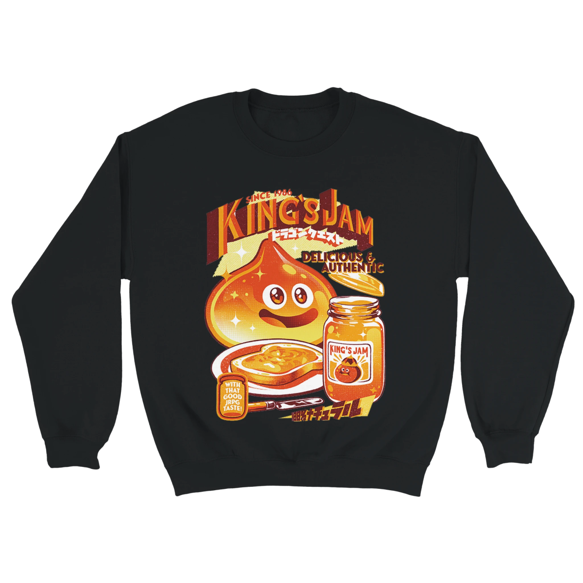 Collection Dragon Quest - Sweat à Col Rond Unisexe | Écusson Brodé de Slime Sweat-shirt - KAWAII FAVIE