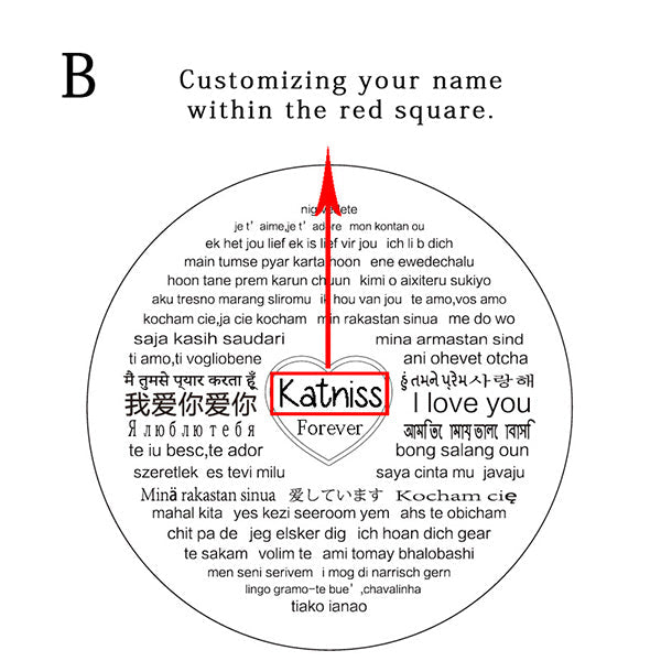 Collier « Amour Projectif » en Argent Sterling 925 | Gravure de Nom & Projection « Je t'aime » - 4 Styles (Ange, Dauphin, Kitty, Love Mom) Necklace - KAWAII FAVIE