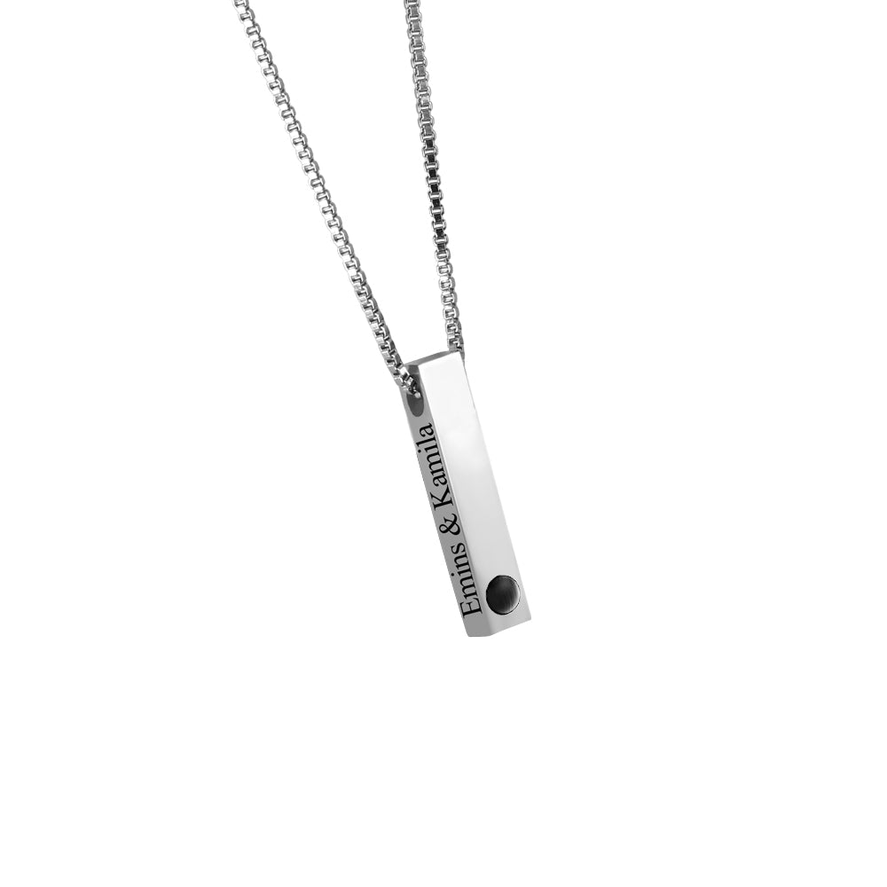 Collier Barre de Projection Personnalisable avec Photo | Style Classique Homme/Femme - Cadeau Mémoire Unique Necklace - KAWAII FAVIE