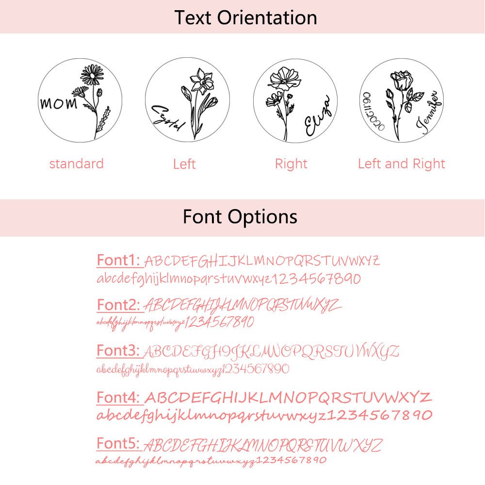 Collier Disque Fleur de Naissance Personnalisé en Argent 925 | Cadeau Unique & Gravé Necklace - KAWAII FAVIE