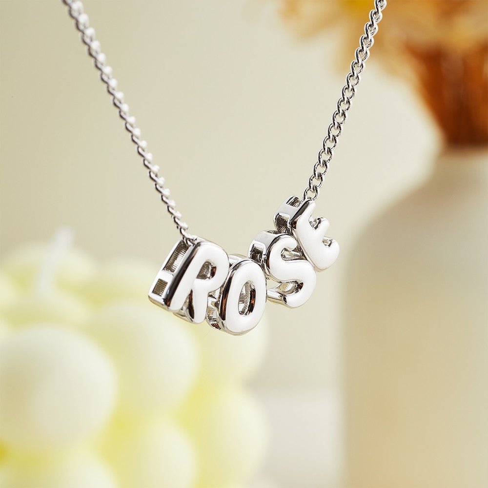 Collier Personnalisé Lettre 3D Ballon | Pendentif Prénom en Argent 925, Or Rose ou Or 18K pour Femme/Fille Necklace - KAWAII FAVIE