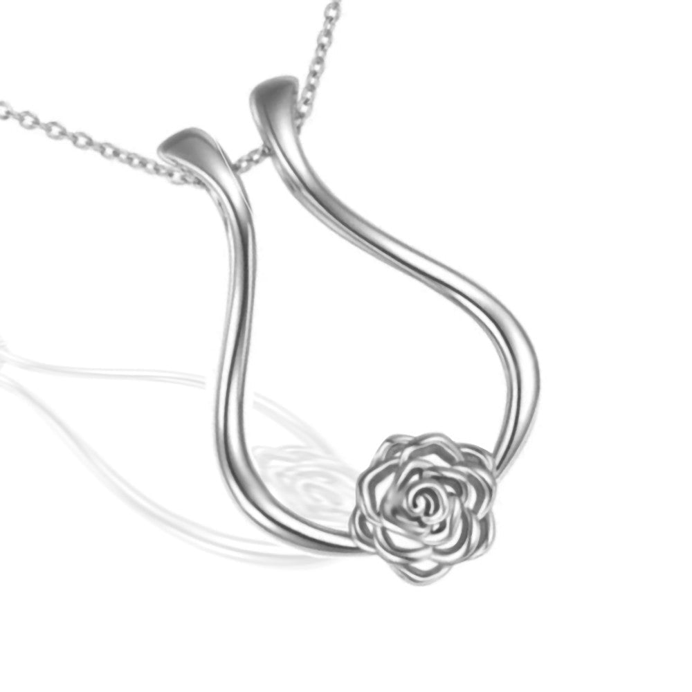 Collier Porte - Alliance avec Pendentif Rose | Porte - Bague Cadeau pour Femme, Infirmière, Mère Necklace - KAWAII FAVIE
