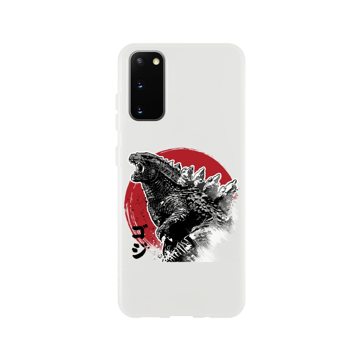 Coque Souple Flexi transparente | Estampe Originale Godzilla & Soleil Rouge | Pour Modèles Récents Coque - KAWAII FAVIE