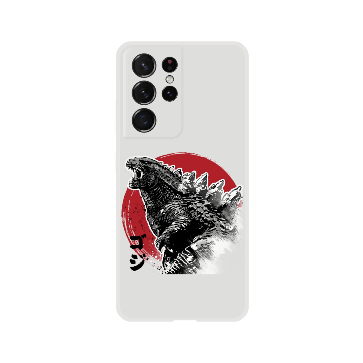 Coque Souple Flexi transparente | Estampe Originale Godzilla & Soleil Rouge | Pour Modèles Récents Coque - KAWAII FAVIE
