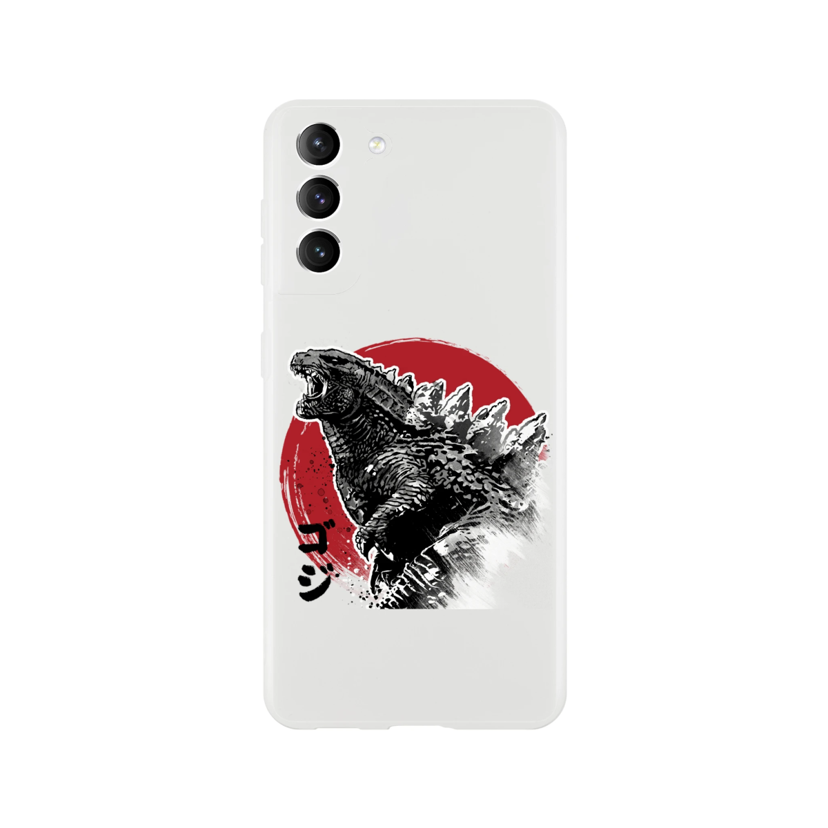 Coque Souple Flexi transparente | Estampe Originale Godzilla & Soleil Rouge | Pour Modèles Récents Coque - KAWAII FAVIE