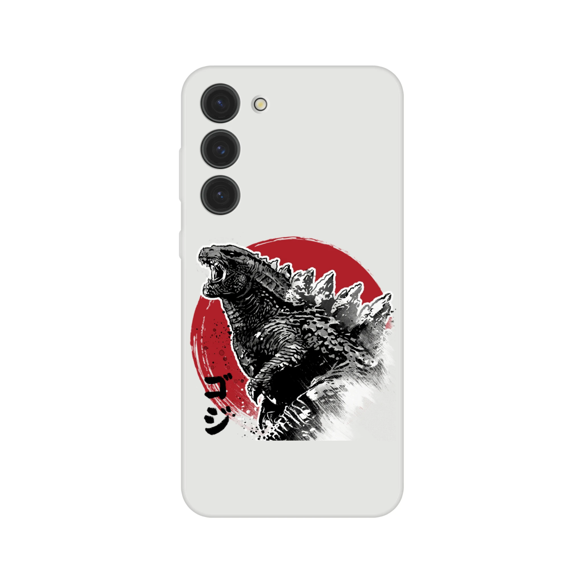 Coque Souple Flexi transparente | Estampe Originale Godzilla & Soleil Rouge | Pour Modèles Récents Coque - KAWAII FAVIE