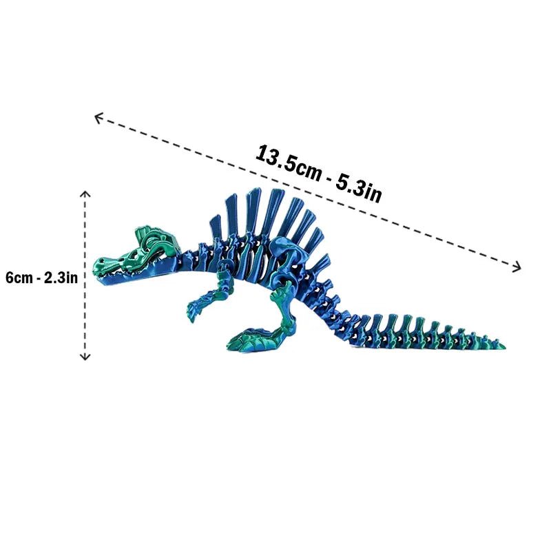 Dinosaure Articulé Modèle 3D | Jouet Créatif et Ornement de Bureau Mobile - Cadeau Enfant Jouet 3D - KAWAII FAVIE