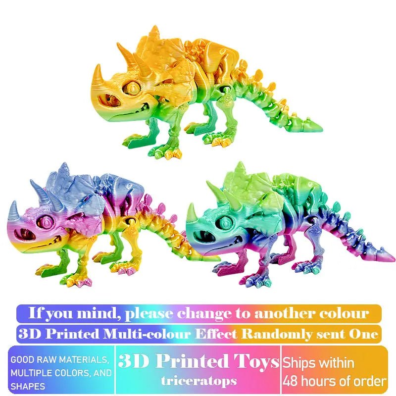 Dinosaure Articulé Modèle 3D | Jouet Créatif et Ornement de Bureau Mobile - Cadeau Enfant Jouet 3D - KAWAII FAVIE