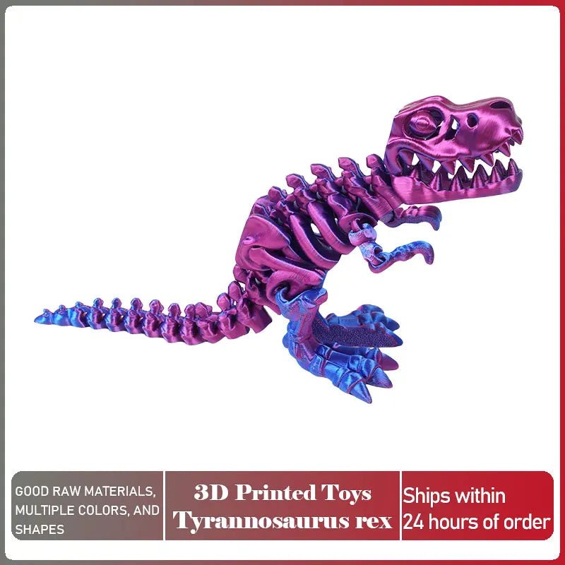 Dinosaure Articulé Modèle 3D | Jouet Créatif et Ornement de Bureau Mobile - Cadeau Enfant Jouet 3D - KAWAII FAVIE