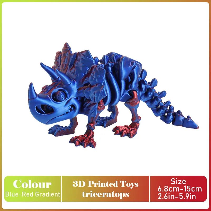 Dinosaure Articulé Modèle 3D | Jouet Créatif et Ornement de Bureau Mobile - Cadeau Enfant Jouet 3D - KAWAII FAVIE